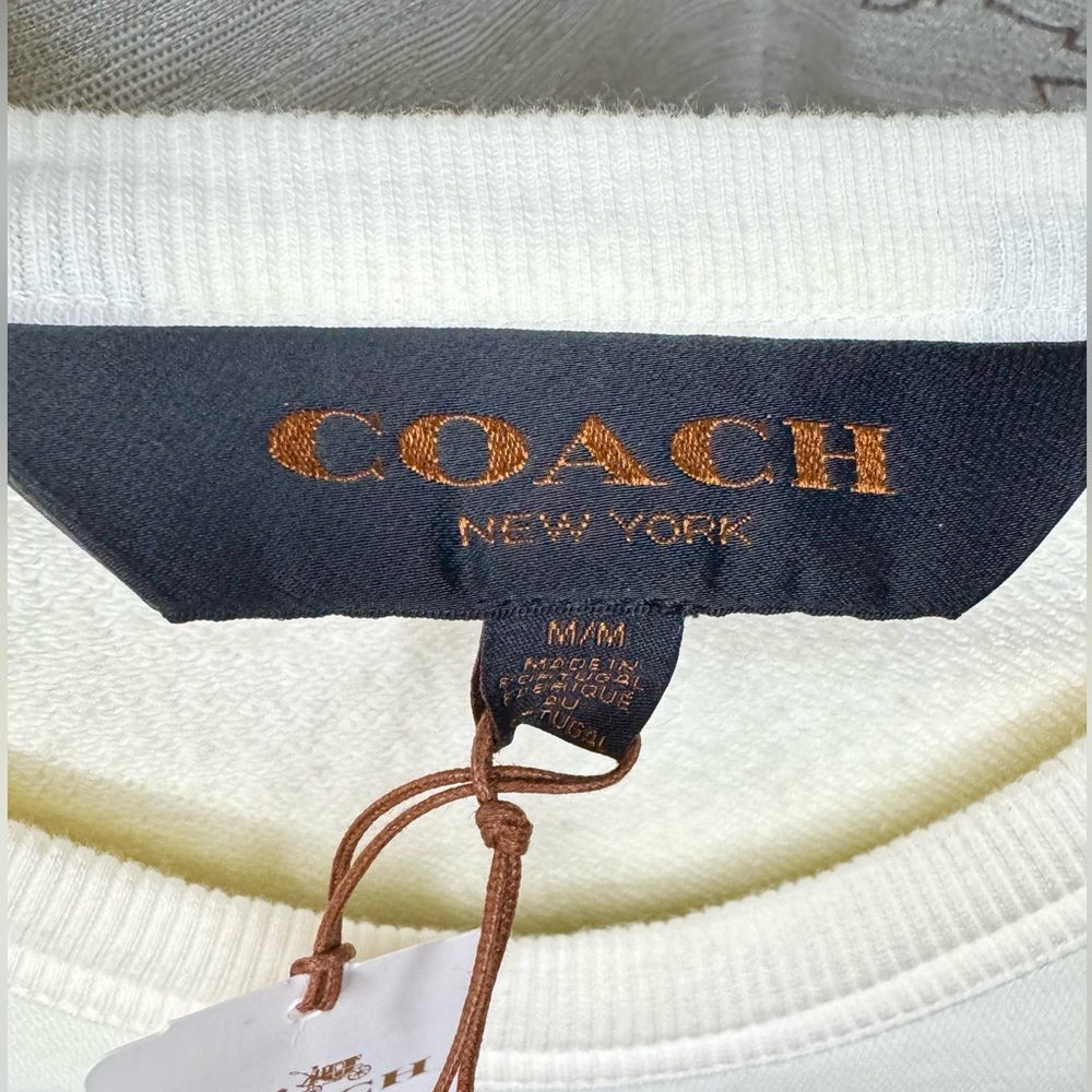 Coach x Coachella Hawk Feather Side Zip Sweatshirt w/ Chevron Pattern Multicolor - Picture 7 of 10